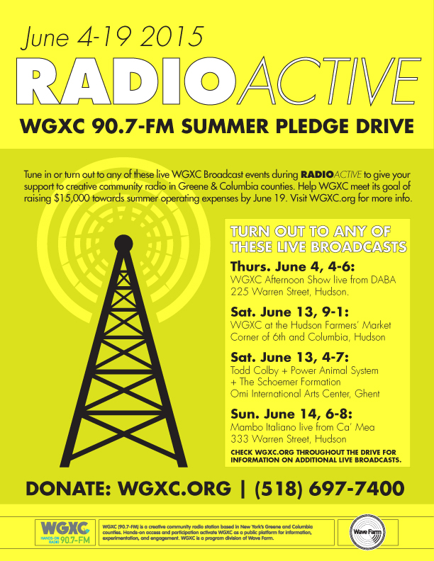 Radio Active Pledge Drive Flyer