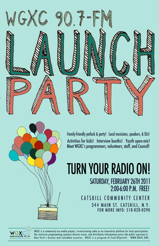 WGXC Launch Party Flyer