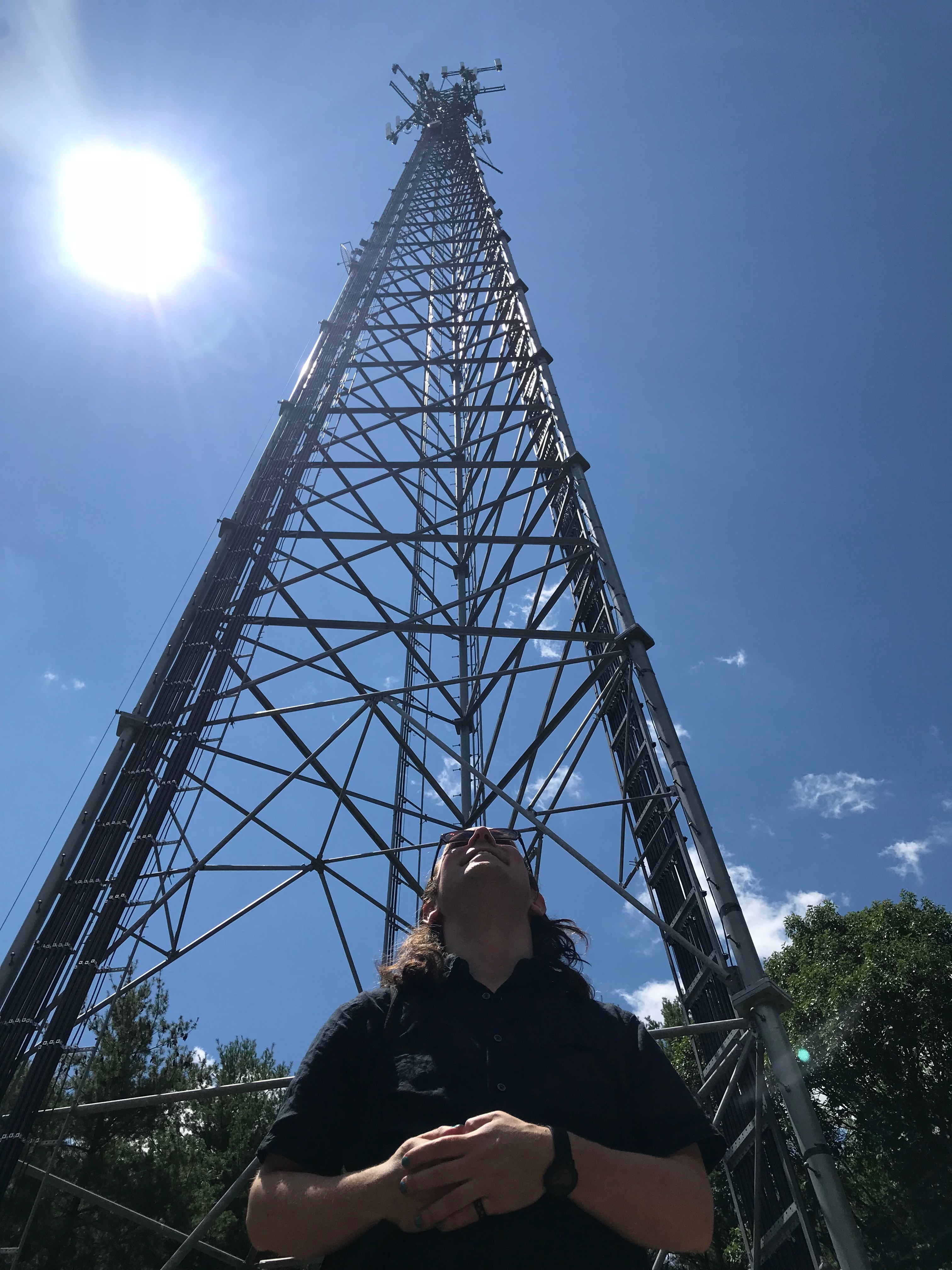N. Adriana Knouf at WXGC's Tower Site in Leeds, NY