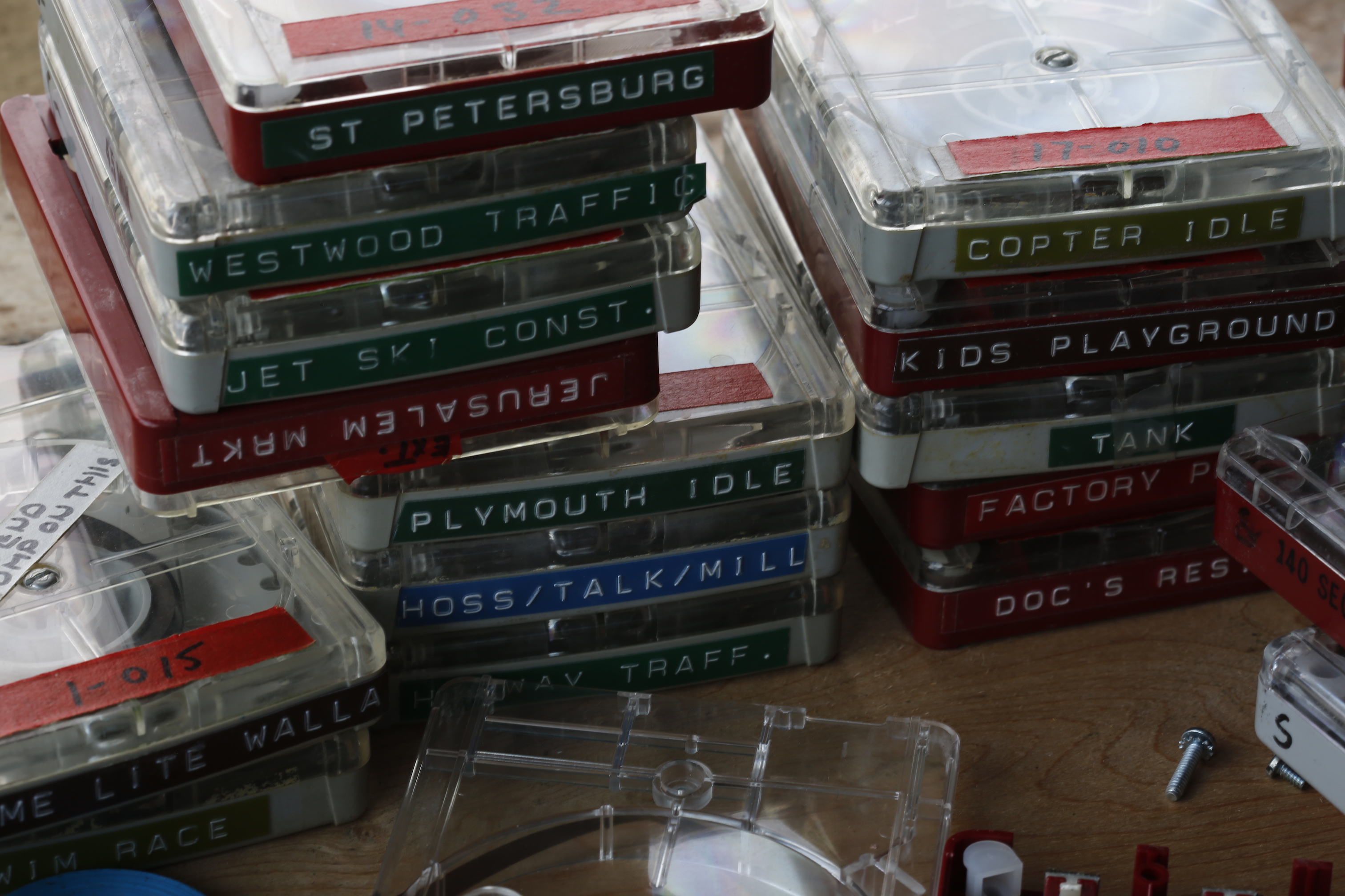 A Stack Of Obsolete Sound Effect Tape Carts From Los Angeles's KXLU 88.9-FM: Image 1