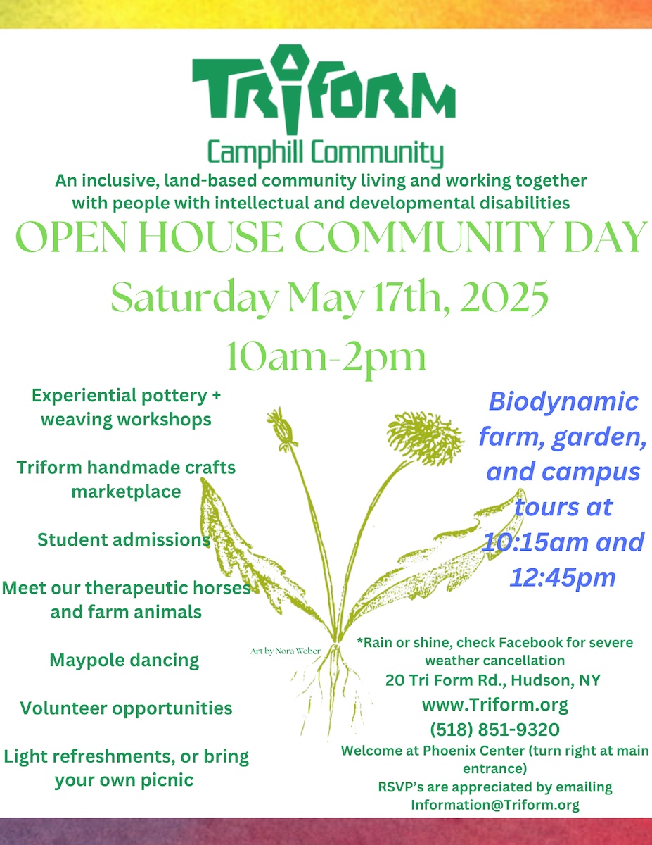 Triform Camphill Community Open House flyer