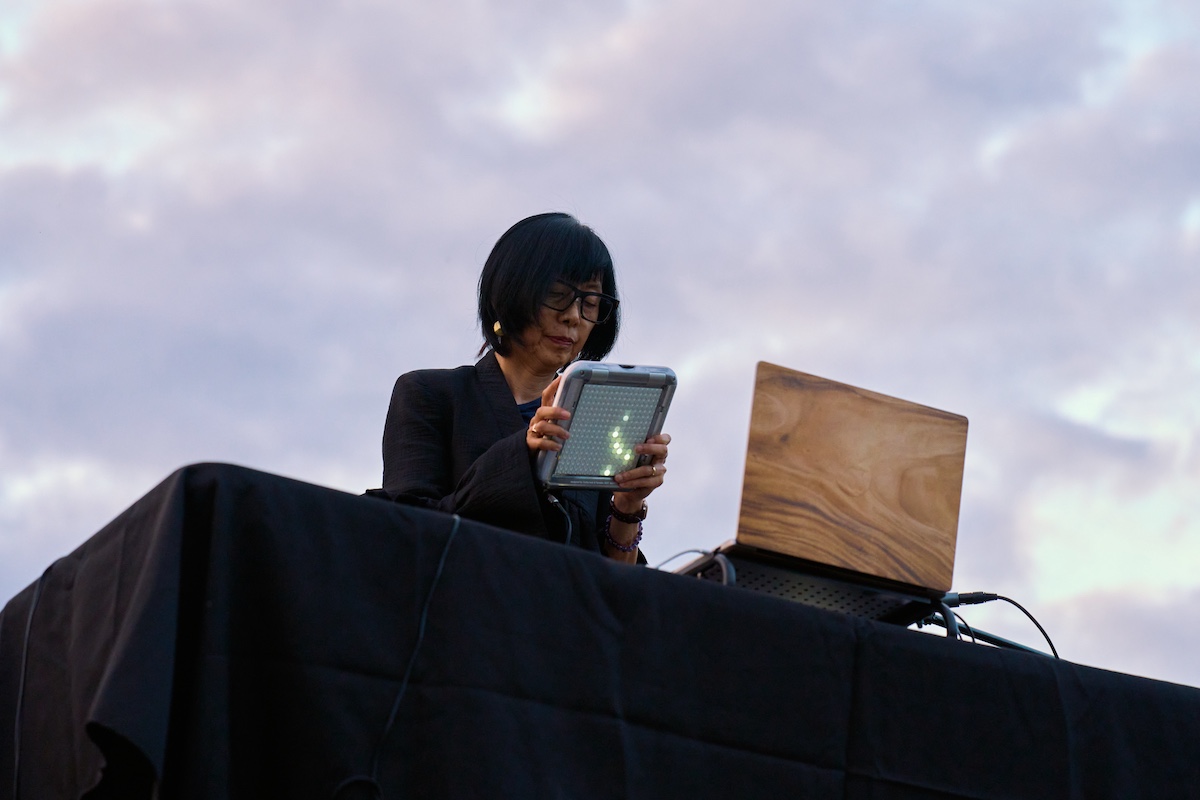 Eucademix (Yuka Honda) performing at Eno on 4 Screens at the Hi-Way Drive-In