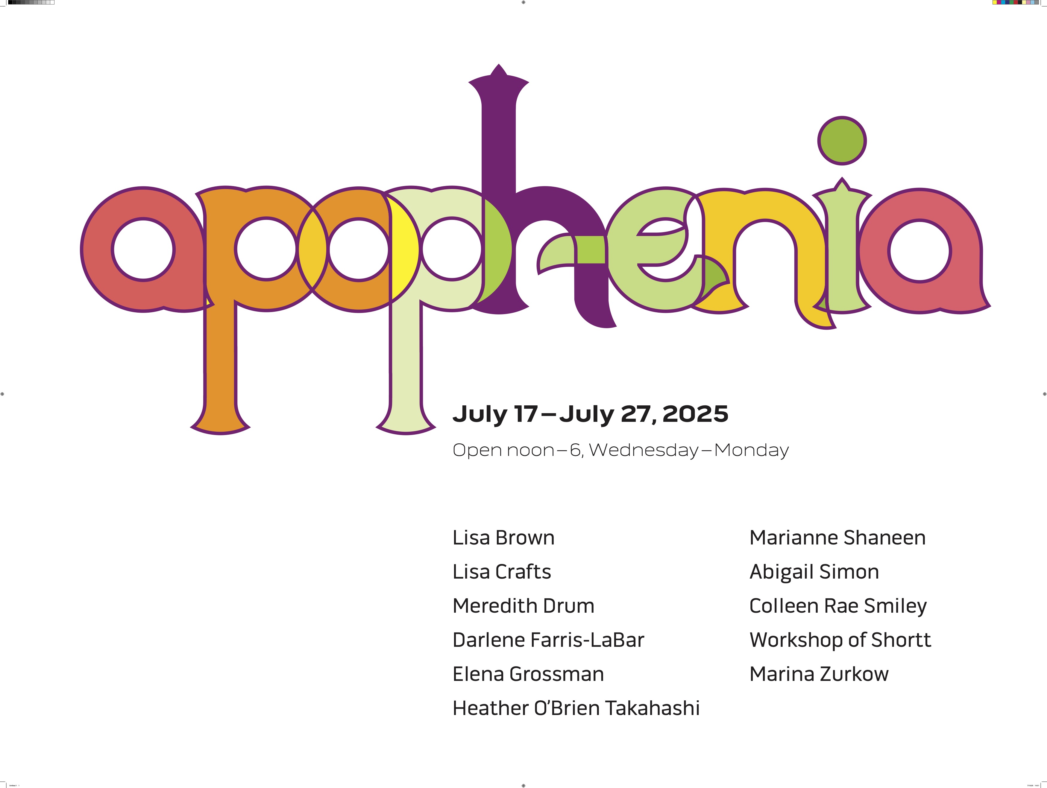 Apophenia exhibition flyer