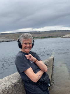 Annea Lockwood at Chief Joseph Dam, Columbia River