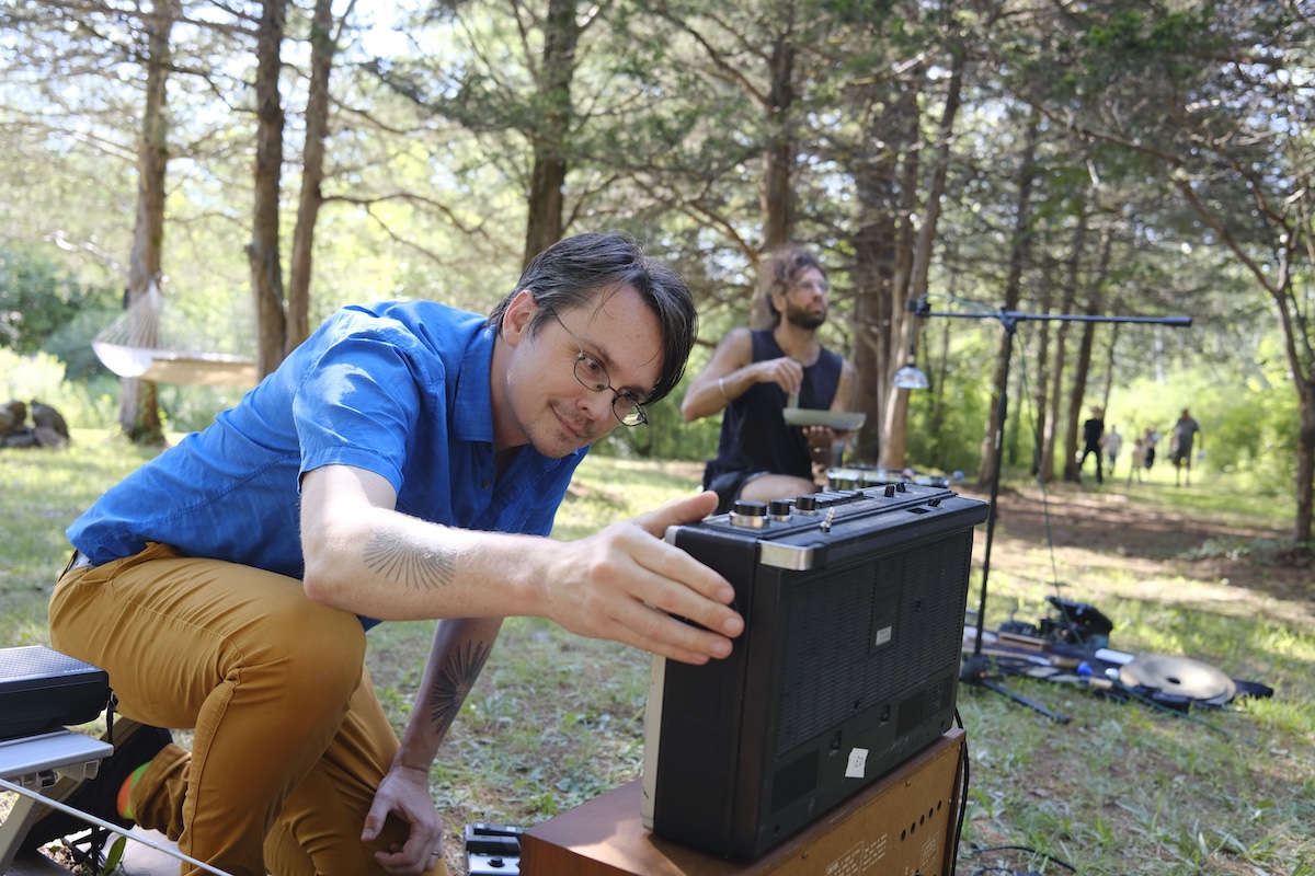 Ed Bear and Paul Feitzinger performing at Wave Farm on August 2, 2025