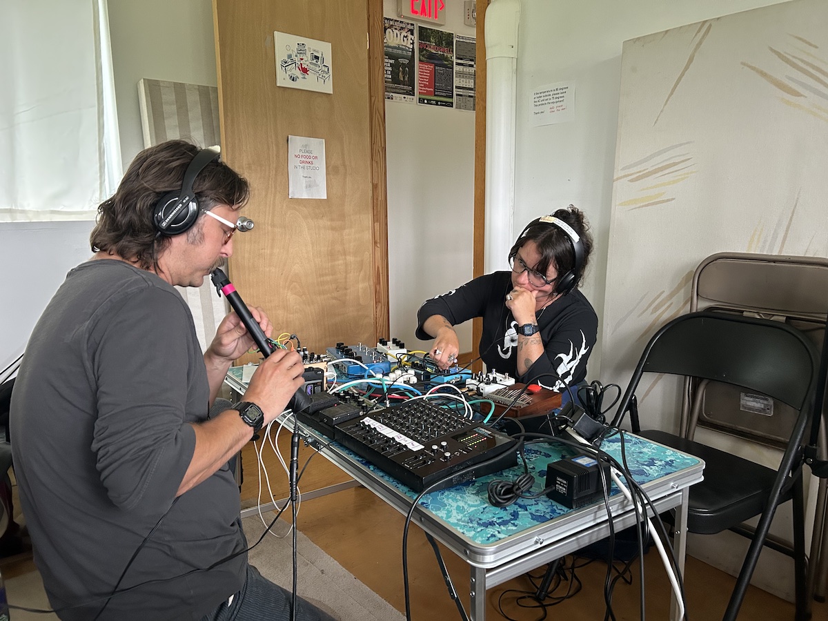 BACK PAIN (Jake Latakas Orrall and Rebecca Spanganthal) performing in the Acra Studio