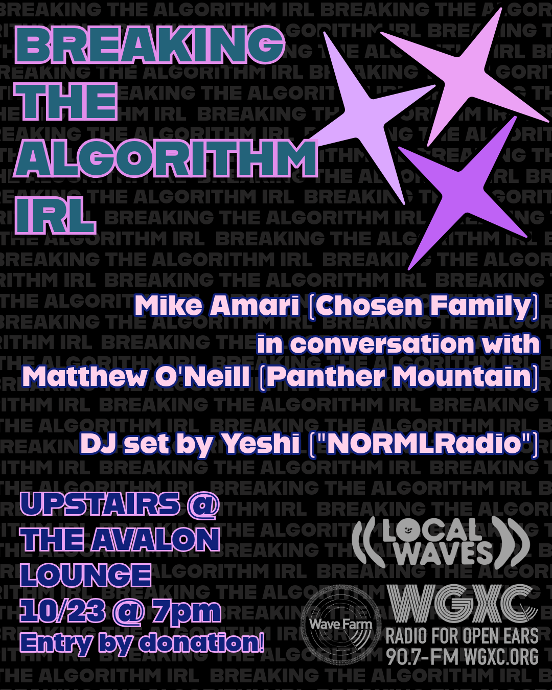 Breaking the Algorithm IRL October flyer