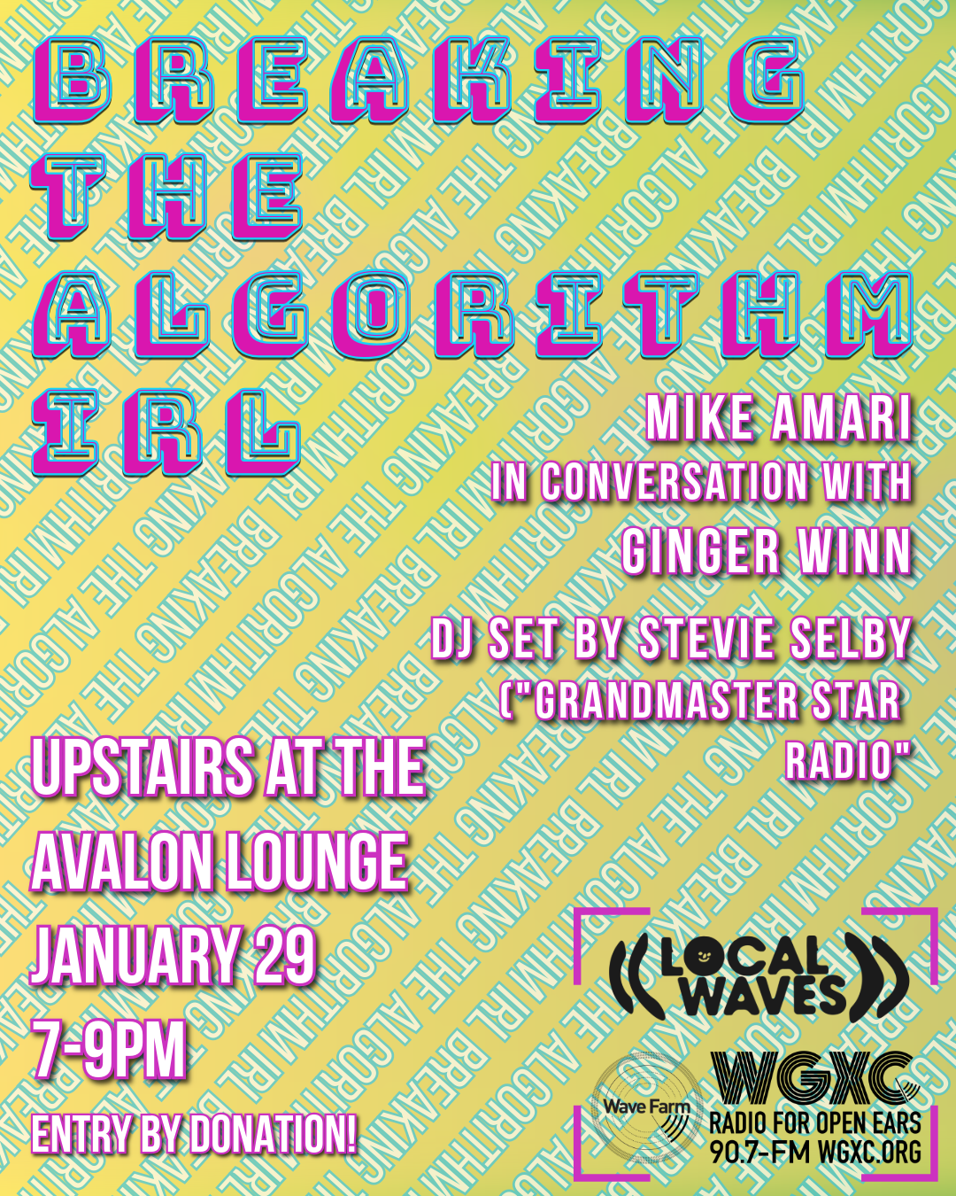 Breaking the Algorithm IRL January flyer